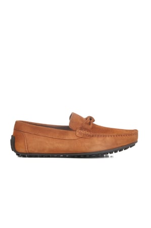 2Y0216 Taba Süet Hakiki Deri Erkek Loafer
