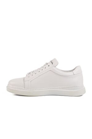 Ayakmod Premium 2040 M Beyaz Hakiki Deri Erkek Sneaker