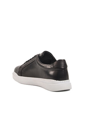 Ayakmod Premium 2040 M Siyah-Beyaz Hakiki Deri Erkek Sneaker