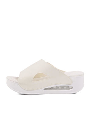 Beyaz Air Taban Kadın Terlik 100-962 Z