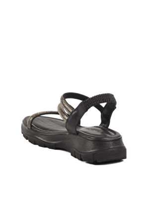 Siyah Kadın Topuklu Sandalet T-005 Z