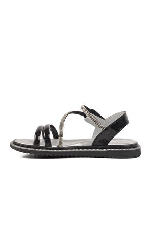 Siyah Rugan Çocuk Sandalet 25T103 F