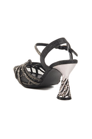 Siyah Kadın Abiye Ayakkabı 25Y125-1 Z