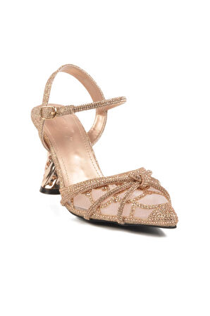 Altın Kadın Abiye Ayakkabı Z