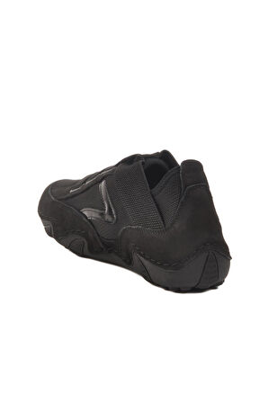  Siyah Nubuk Hakiki Deri Kadın Günlük Ayakkabı