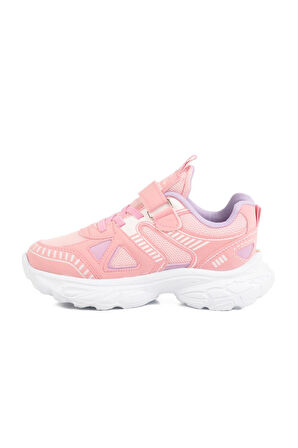 Pembe-Lila Tekstil Çocuk Spor Ayakkabı 1500 P 