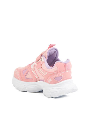 Pembe-Lila Tekstil Çocuk Spor Ayakkabı 1500 P 