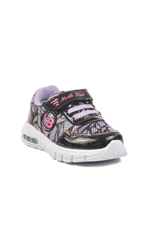 Siyah-Lila Kız Çocuk Spor Ayakkabı 336126 B