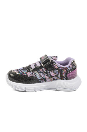 Siyah-Lila Kız Çocuk Spor Ayakkabı 336126 B