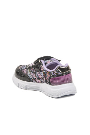 Siyah-Lila Kız Çocuk Spor Ayakkabı 336126 B