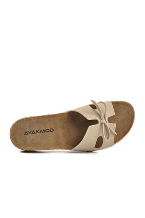 Bej Kadın Terlik Ayakmod 11-367 Z 