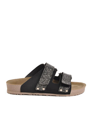 20-009 Z Siyah Kadın Anatomik Terlik