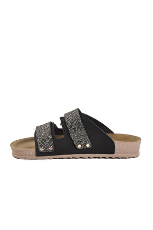 20-009 Z Siyah Kadın Anatomik Terlik