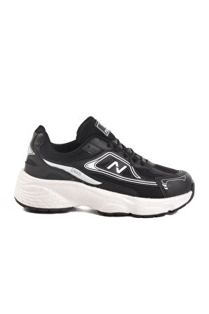 Walkway 182 G Unisex Siyah-Beyaz Hafif Esnek Spor Ayakkabı