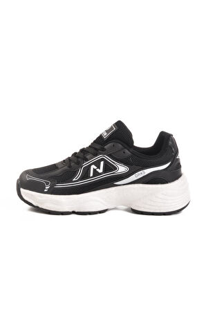 Walkway 182 G Unisex Siyah-Beyaz Hafif Esnek Spor Ayakkabı