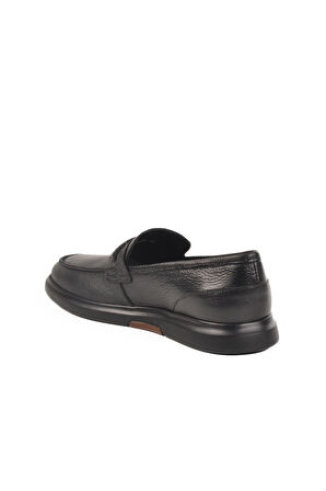 Marcomen 152-21139 M Siyah-Siyah Hakiki Deri Erkek Sneaker