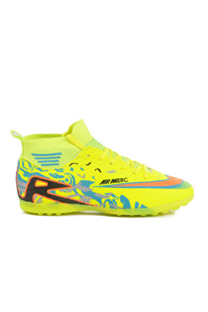 WJ-502 M Sarı Unisex Çoraplı Halı Saha Ayakkabısı