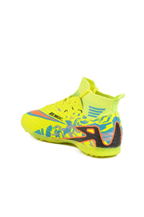 WJ-502 M Sarı Unisex Çoraplı Halı Saha Ayakkabısı