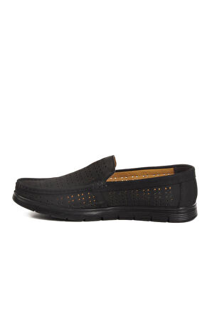 005 M Siyah Nubuk Hakiki Deri Erkek Günlük Ayakkabı