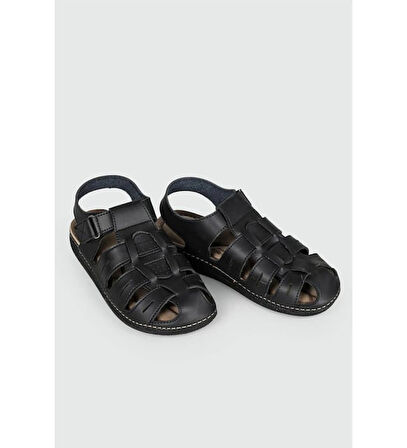 M0307 M Siyah Erkek Sandalet