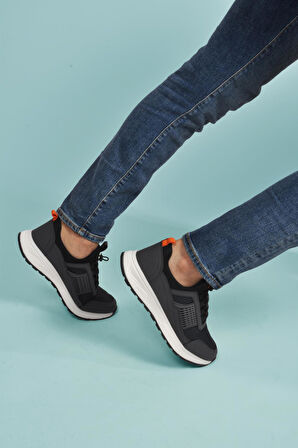 Nans 6006 M Füme Fileli Kilit Bağcıklı Erkek Spor Ayakkabı