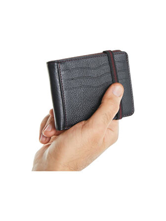 Grande 755 Cüzdan Siyah Hakiki Deri Erkek Kartlık
