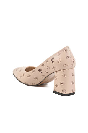 Pierre Cardin 50176 Z Bej-Kahve Kadın Topuklu Ayakkabı