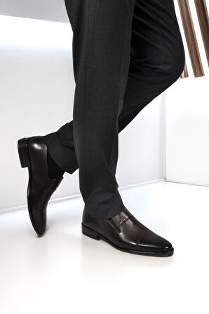 Pierre Cardin 70555 M Kahverengi Hakiki Deri Erkek Takım Elbiseye Uygun Klasik Ayakkabı