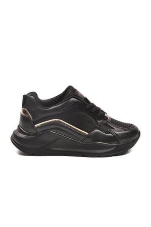 051 G Siyah-Altın Unisex Snekaer Grijak 
