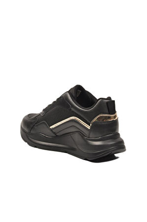 051 G Siyah-Altın Unisex Snekaer Grijak 