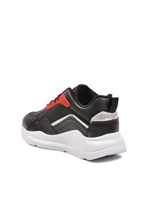 051 G Siyah-Bordo Unisex Spor Ayakkabı