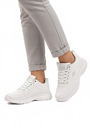 Beyaz-Beyaz Unisex Mevsimlik Spor Ayakkabı
