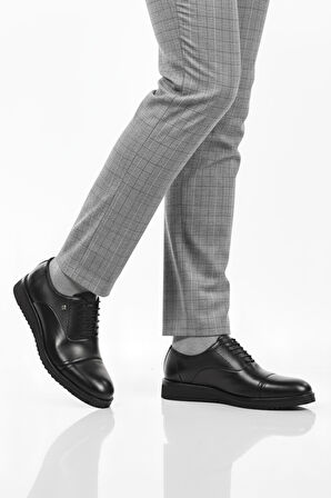 Fosco 3250 M Siyah Hakiki Deri Erkek Klasik Ayakkabı