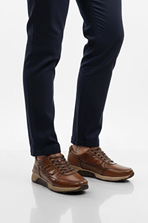 Fosco 2720-1 M Taba Hakiki Deri Erkek Günlük Ayakkabı