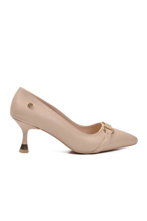 Pierre Cardin PC-55015 Z Krem Kadın Abiye Ayakkabı