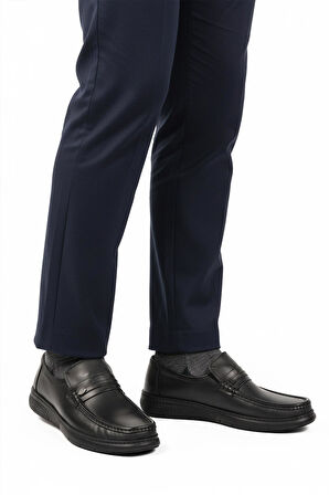 Ayakmod DSN 2030 M Siyah Hakiki Deri Erkek Günlük Ayakkabı