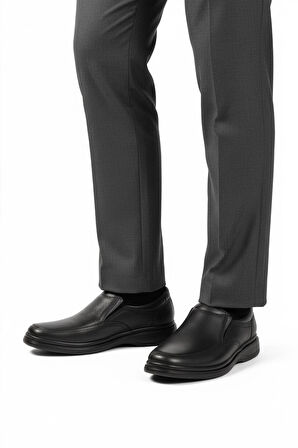 Ayakmod DSN 2035 M Siyah Kırışık Hakiki Deri Erkek Günlük Ayakkabı