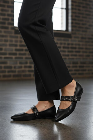 Siyah Cilt Kadın Günlük Ayakkabı 209166 Z 