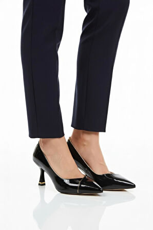 Ayakmod 357164 Z Siyah Rugan Kadın Abiye Ayakkabı