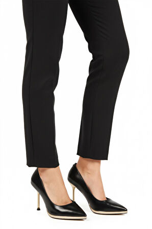 Siyah Kadın İnceTopuklu Ayakkabı 448205 Z