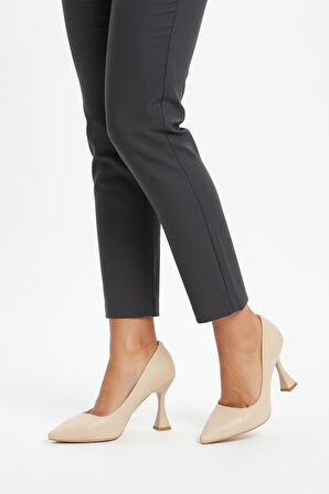 Ayakmod 665127 Z Bej Kadın Topuklu Ayakkabı