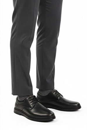 Ayakmod DSN 2027 M Siyah Hakiki Deri Erkek Günlük Ayakkabı