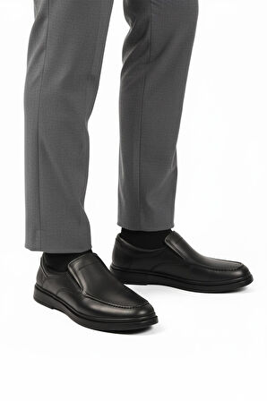 Ayakmod DSN 2029 M Siyah Hakiki Deri Erkek Günlük Ayakkabı