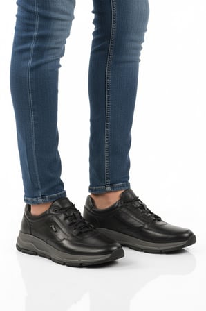 Fosco 3146 Hakiki Deri Siyah Erkek Günlük Ayakkabı