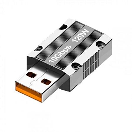Coofbe 120W 10Gbps Veri Aktarım Type-C to USB Çevirici Dönüştürücü Macbook iPad Dönüştürücü 120W Şarj