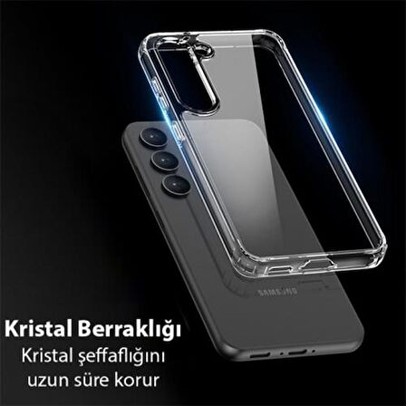 Coofbe Ultra Şeffaf Darbe Emici Slikon Samsung Galaxy S23 Plus Kılıf Şeffaf Silikon Kılıf Bayer Tpu Kılıf