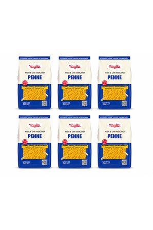 Yayla Glutensiz Mısır & Sarı Mercimek Penne Makarna 400 Gr x 6’lı Avantaj Paketi | Protein & Lif Kaynağı