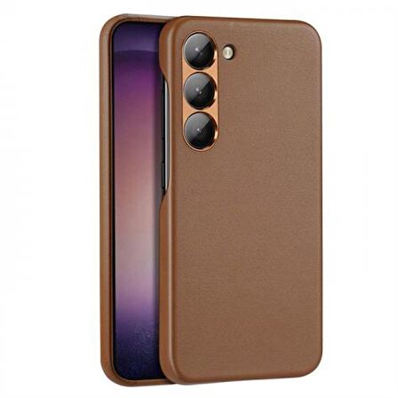 Coofbe PU Deri Parmak İzi Bırakmaz Samsung Galaxy S23 Kılıf Zarif Tasarım Tam Koruma Galaxy S23 Kılıf