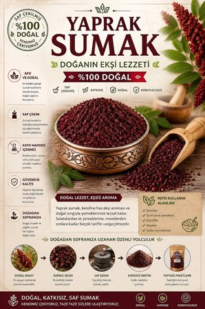 Sumak 100gr – Doğal Ekşi Aromalı Katkısız Sumak Baharatı gr