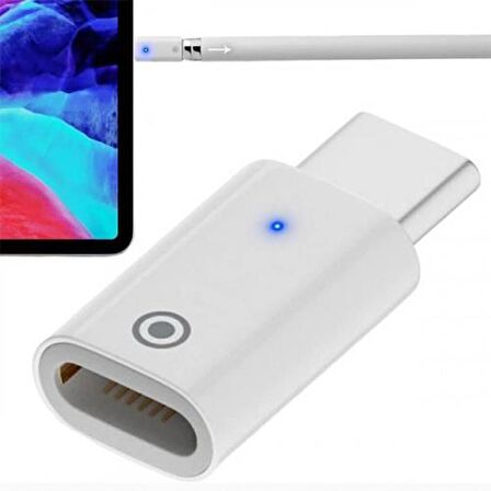 Coofbe Apple Pen Şarj Dönüştürücü Lightning to Type-C Dönüştürücü Apple Pencil Kalem Şarj Adaptörü( Apple Uyumludur.)